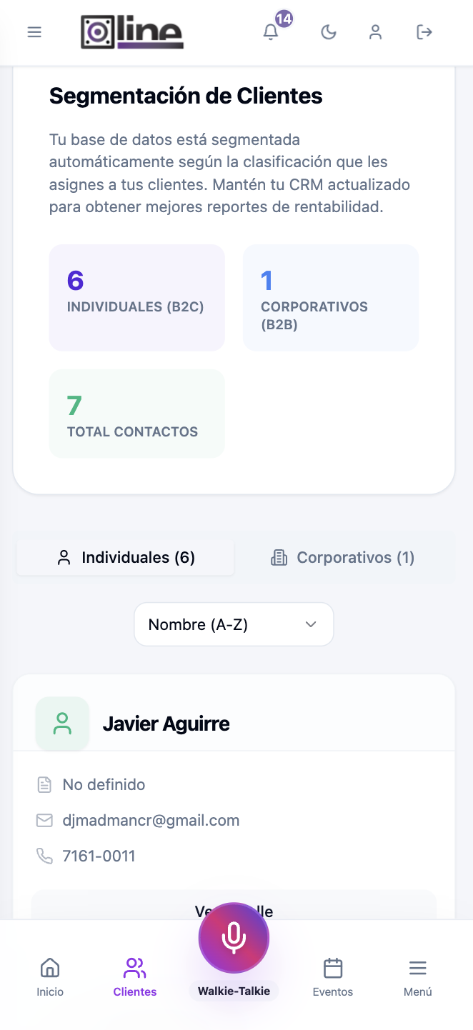 CRM de Clientes BASS Line
